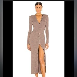 Ronny Kobo Vianne Knit Dress in Walnut Sz XS